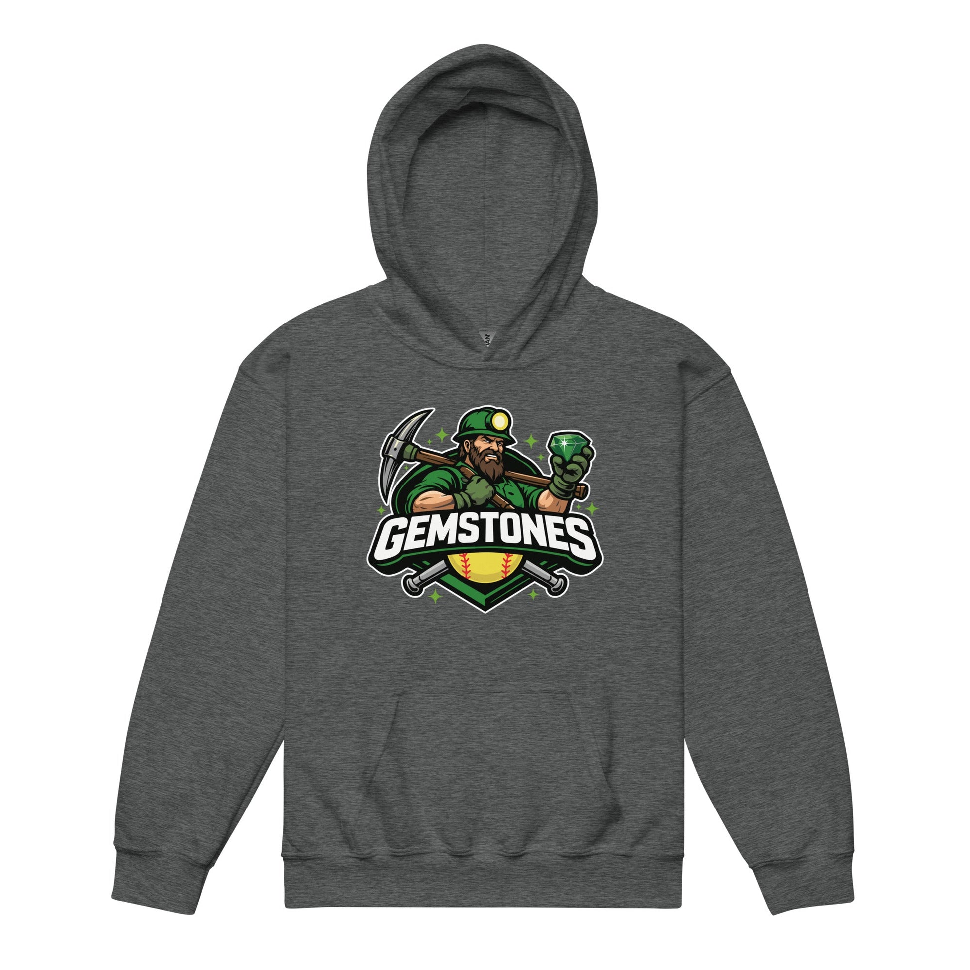 Classic | Youth Hoodie | Silver Valley Gemstones | Emerald Valley Logo