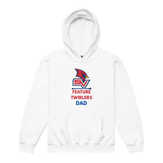Classic | Youth Hoodie | SVSU Feature twirlers | Dad Logo