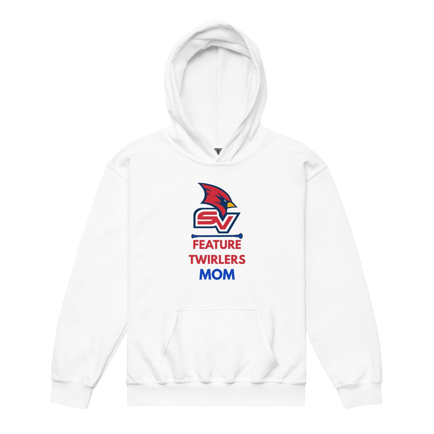 Classic | Youth Hoodie | SVSU Feature twirlers | Mom Logo