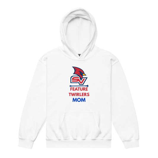 Classic | Youth Hoodie | SVSU Feature twirlers | Mom Logo
