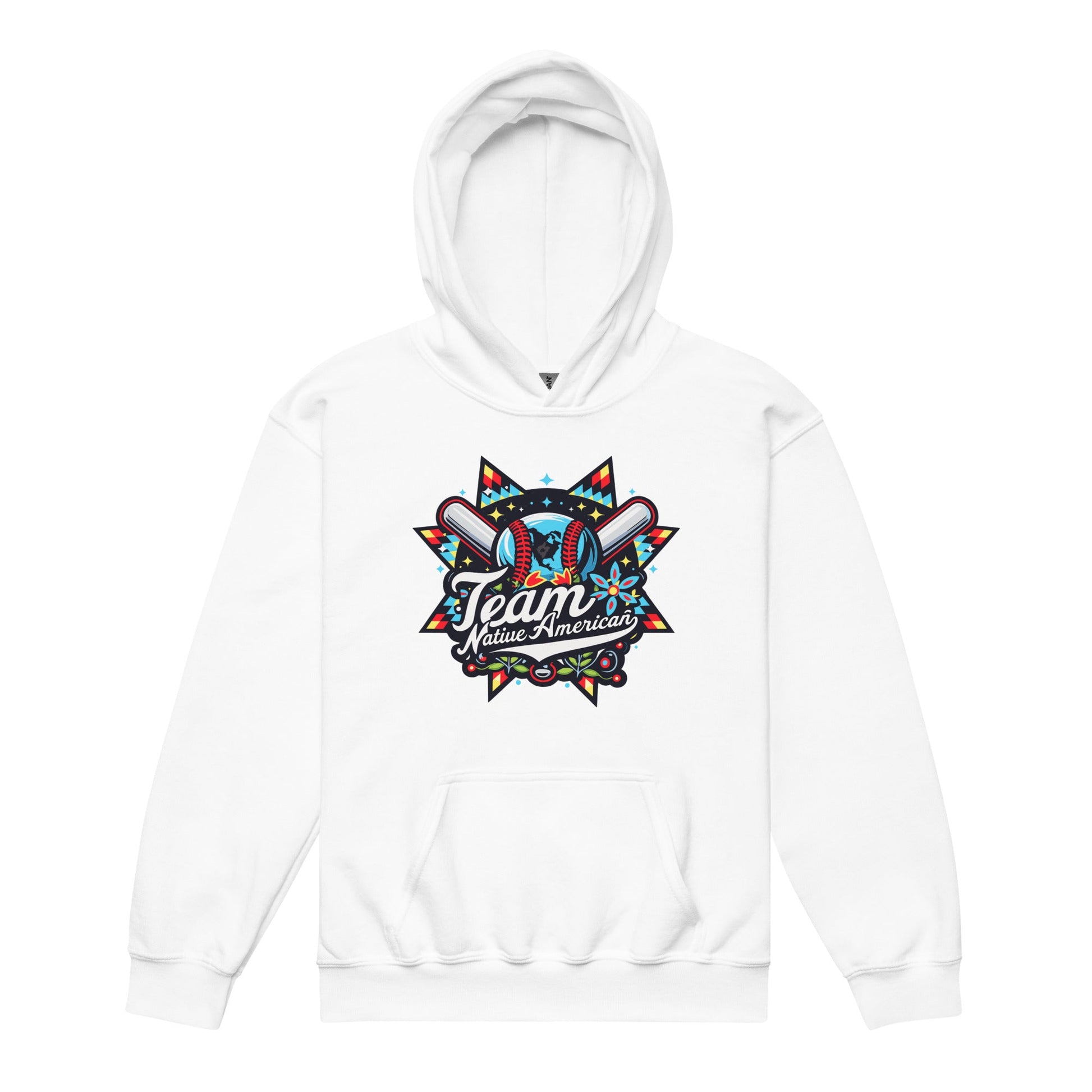 Classic | Youth Hoodie | Team Native American | Tribal Emblem Logo
