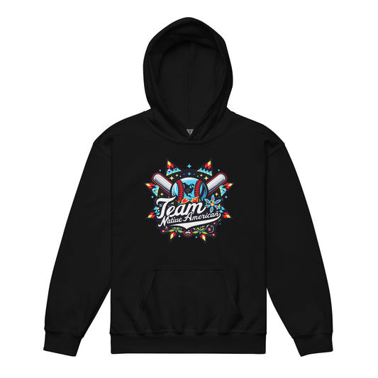 Classic | Youth Hoodie | Team Native American | Tribal Emblem Logo