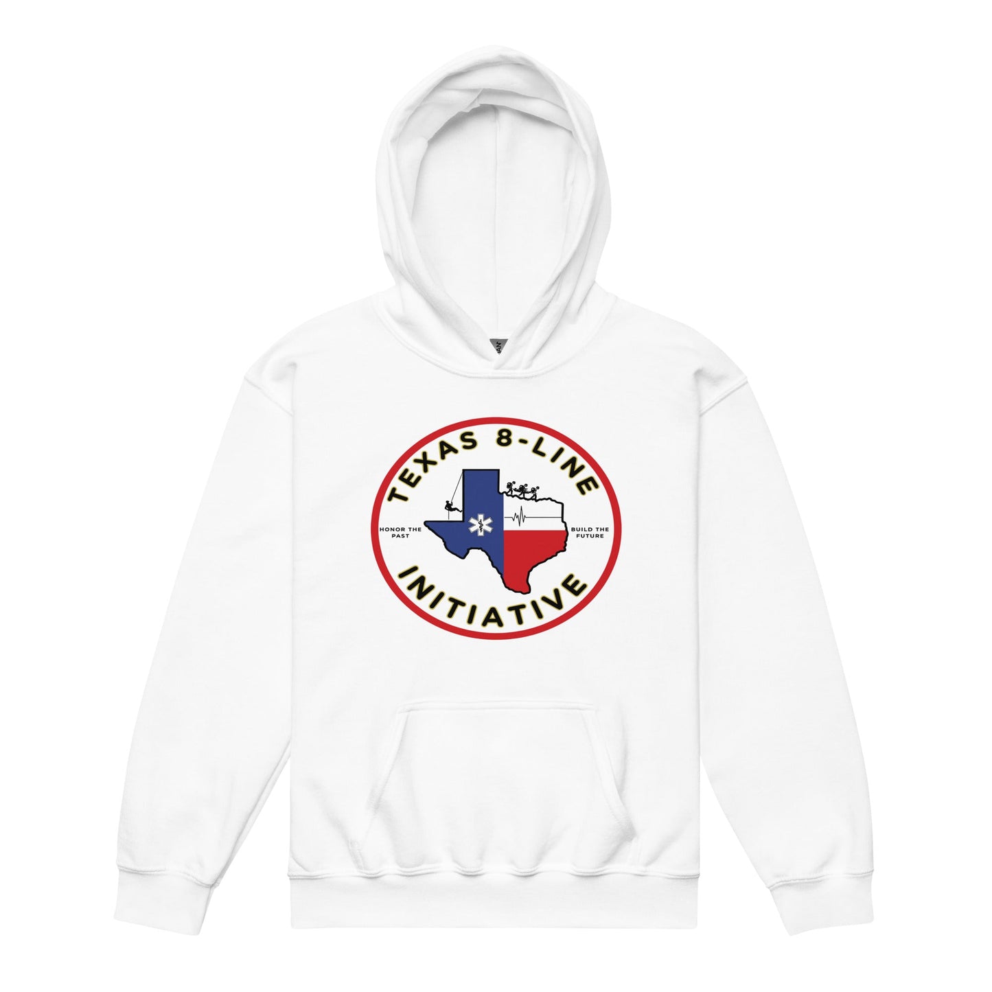 Classic | Youth Hoodie | Texas 8 - Line Initiative | Badge Logo