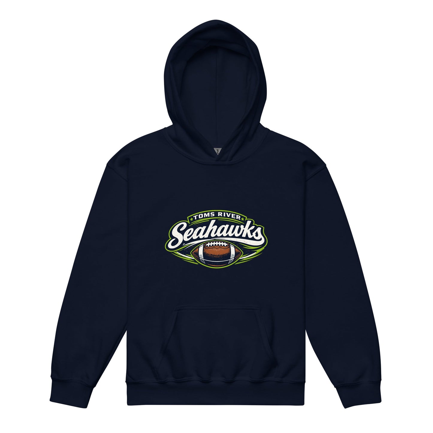 Classic | Youth Hoodie | Toms River Seahawks | Football Emblem Logo