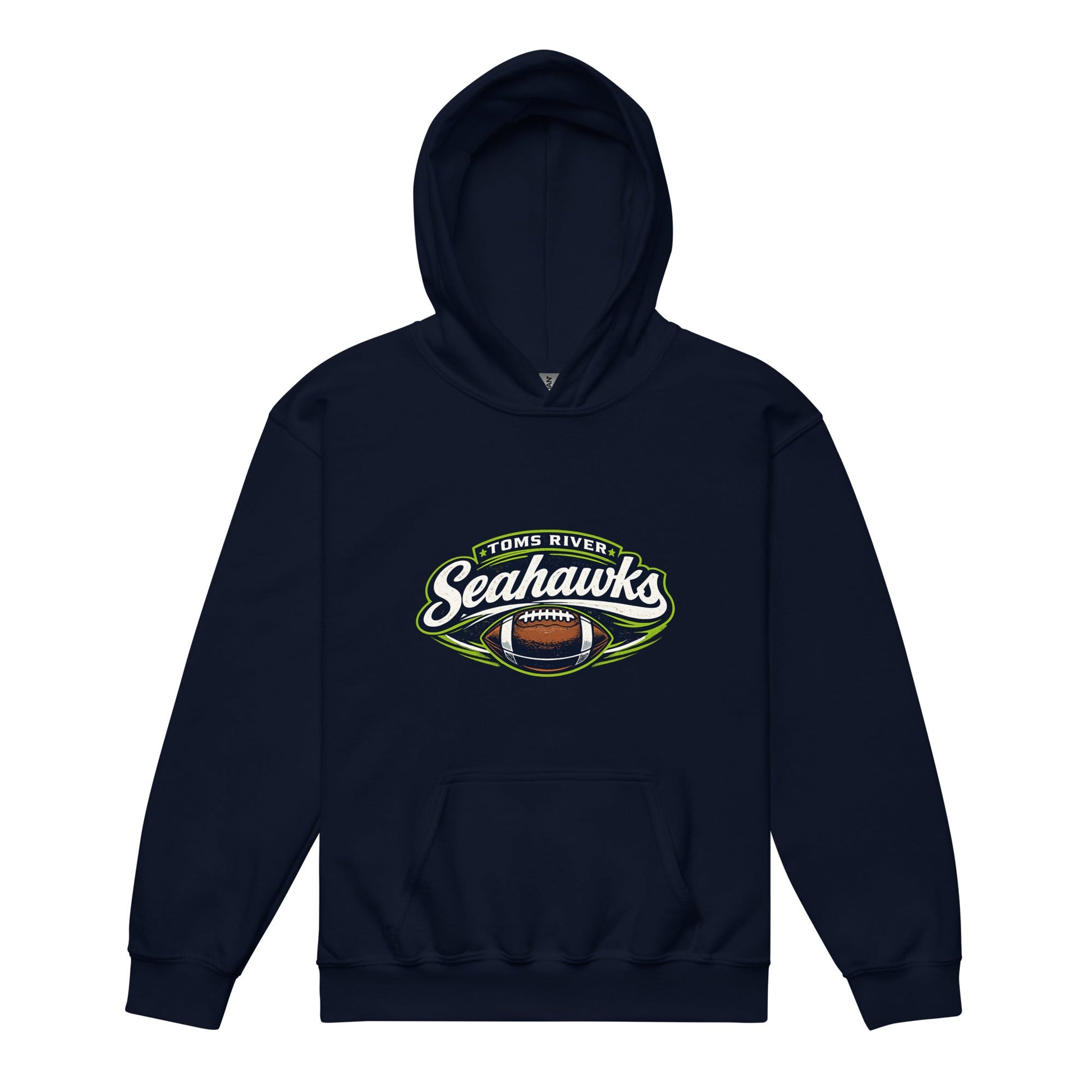 Classic | Youth Hoodie | Toms River Seahawks | Football Emblem Logo