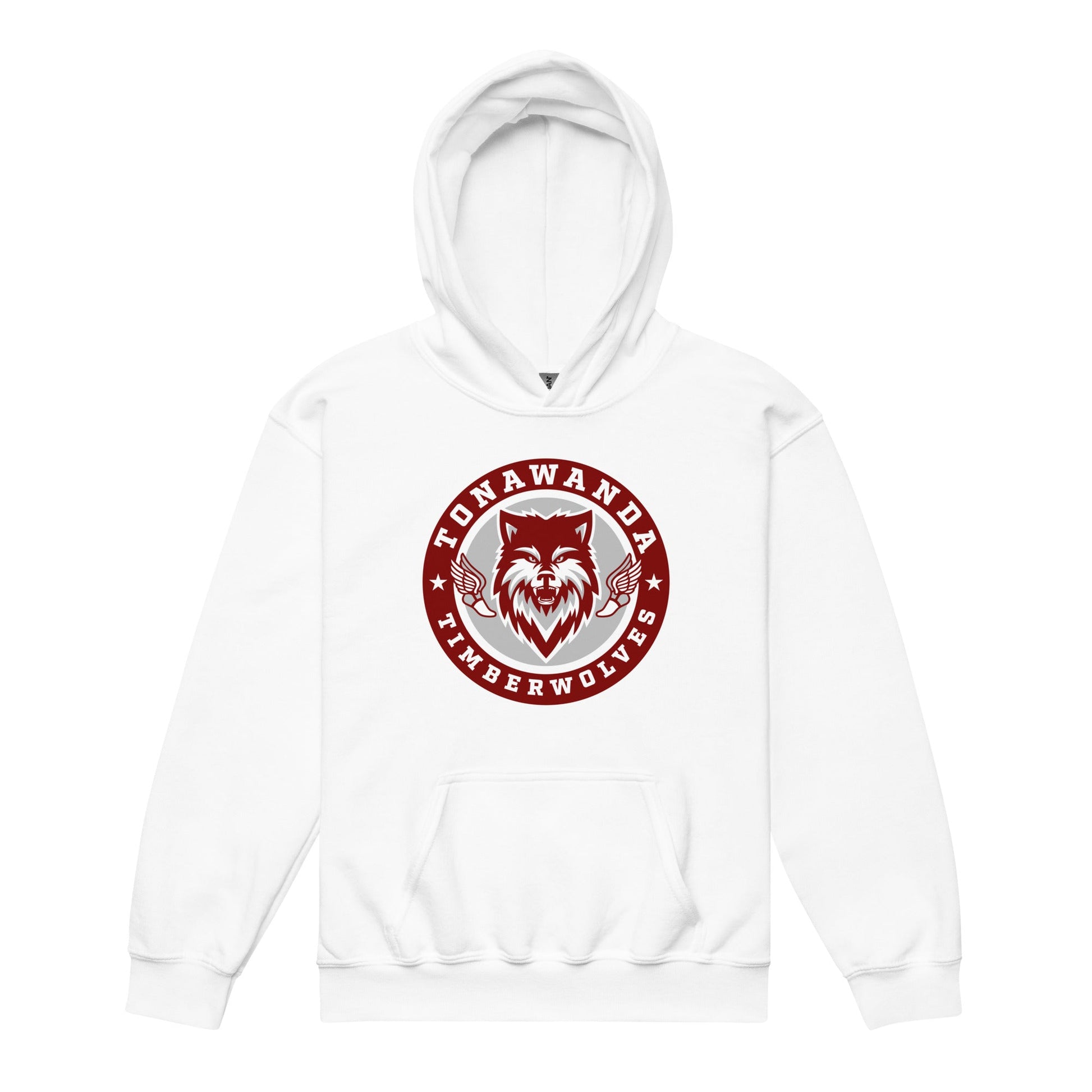 Classic | Youth Hoodie | Tonawanda High School Track and Field | Mascot Badge Logo