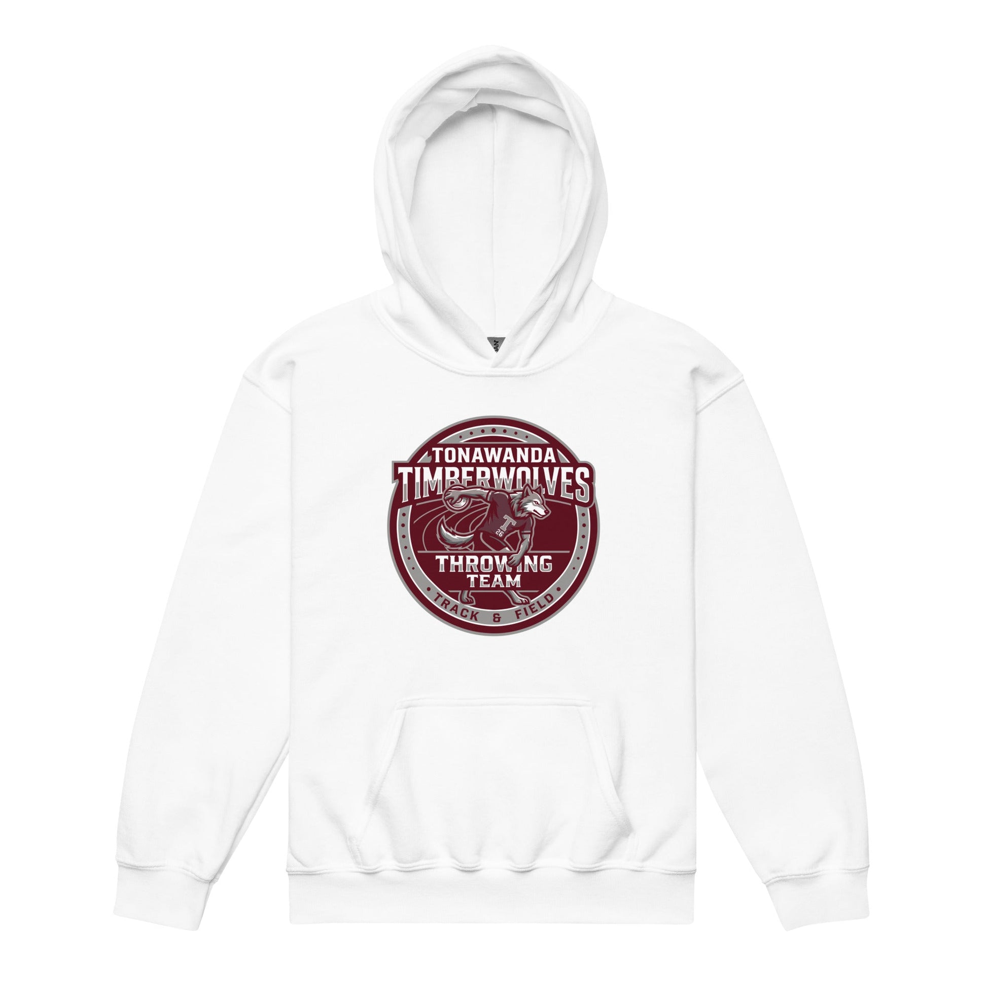 Classic | Youth Hoodie | Tonawanda High School Track and Field | Throwing Team Logo