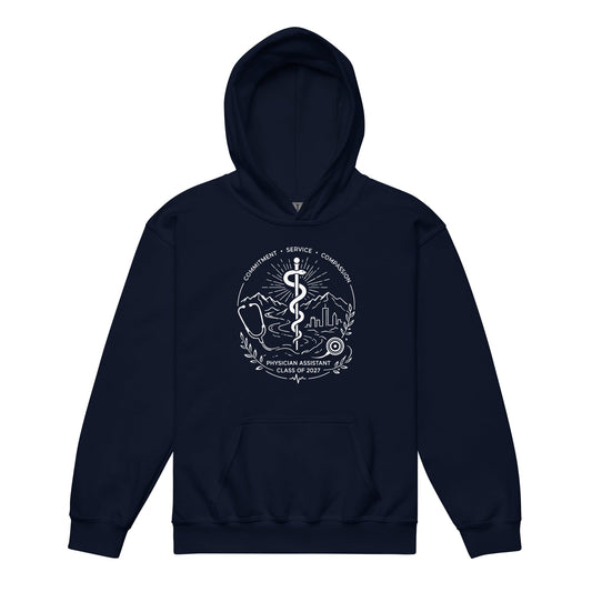 Classic | Youth Hoodie | Trine PA program | Crest Logo