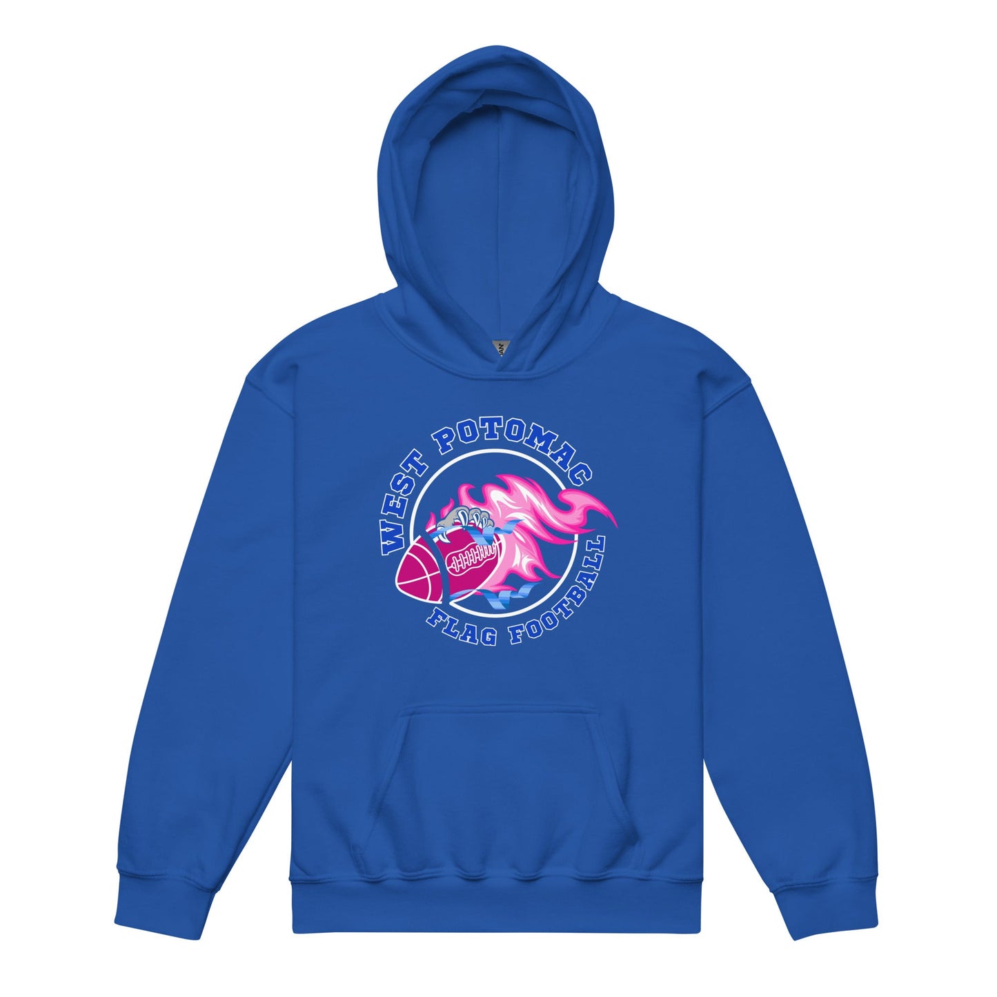 Classic | Youth Hoodie | West Potomac Flag Football | Crest Logo