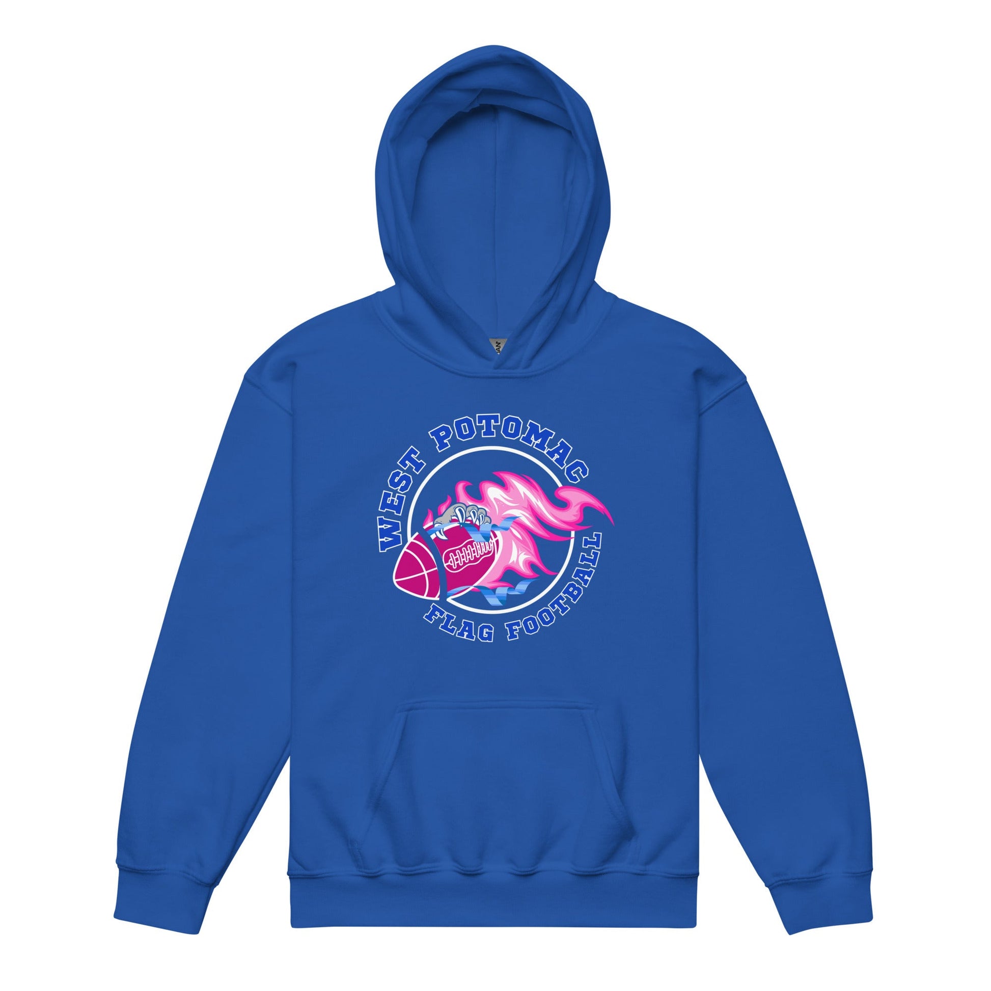 Classic | Youth Hoodie | West Potomac Flag Football | Crest Logo