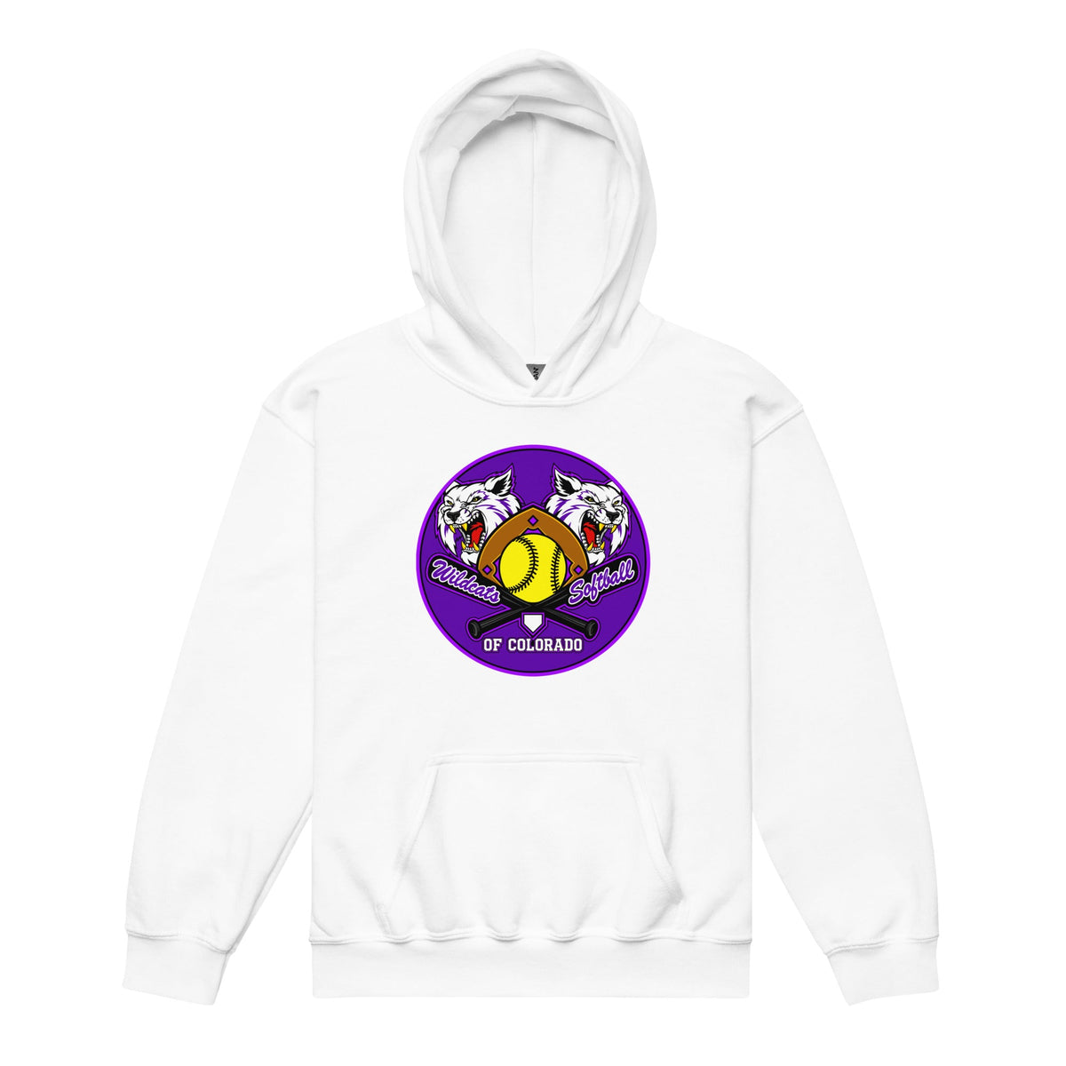 Classic | Youth Hoodie | Wildcats Softball | Badge Logo
