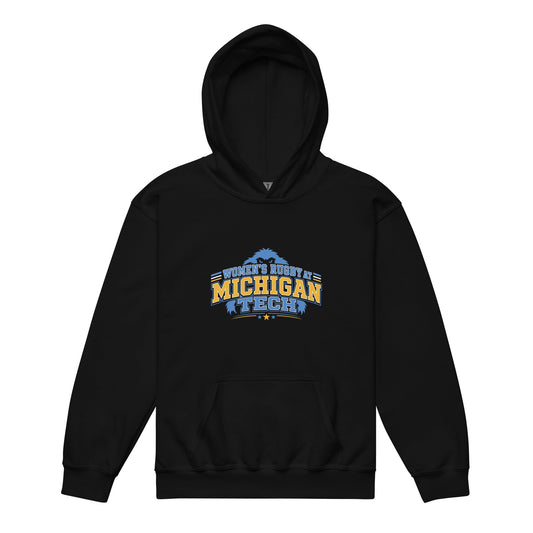 Classic | Youth Hoodie | Women’s Rugby at Michigan Tech | Varsity Crest Logo