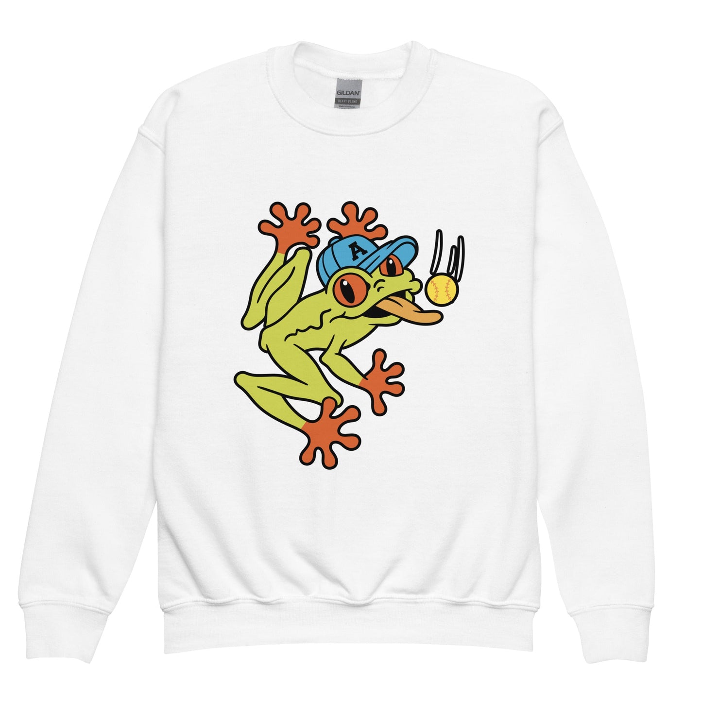 Classic | Youth Sweatshirt | Aquasox Softball | Mascot Logo