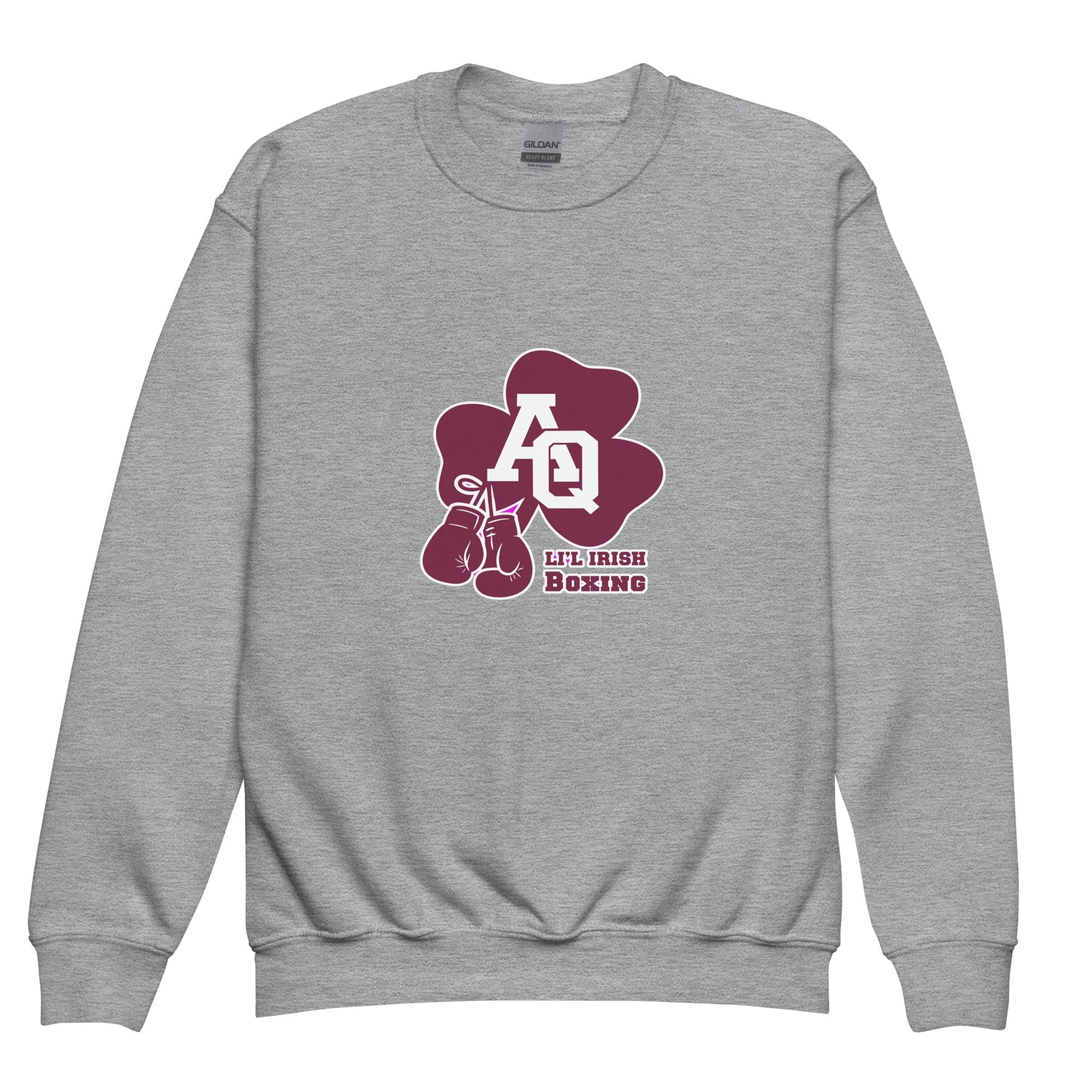 Classic | Youth Sweatshirt | Aquinas Li’l Irish Boxing | AQ Shamrock Logo