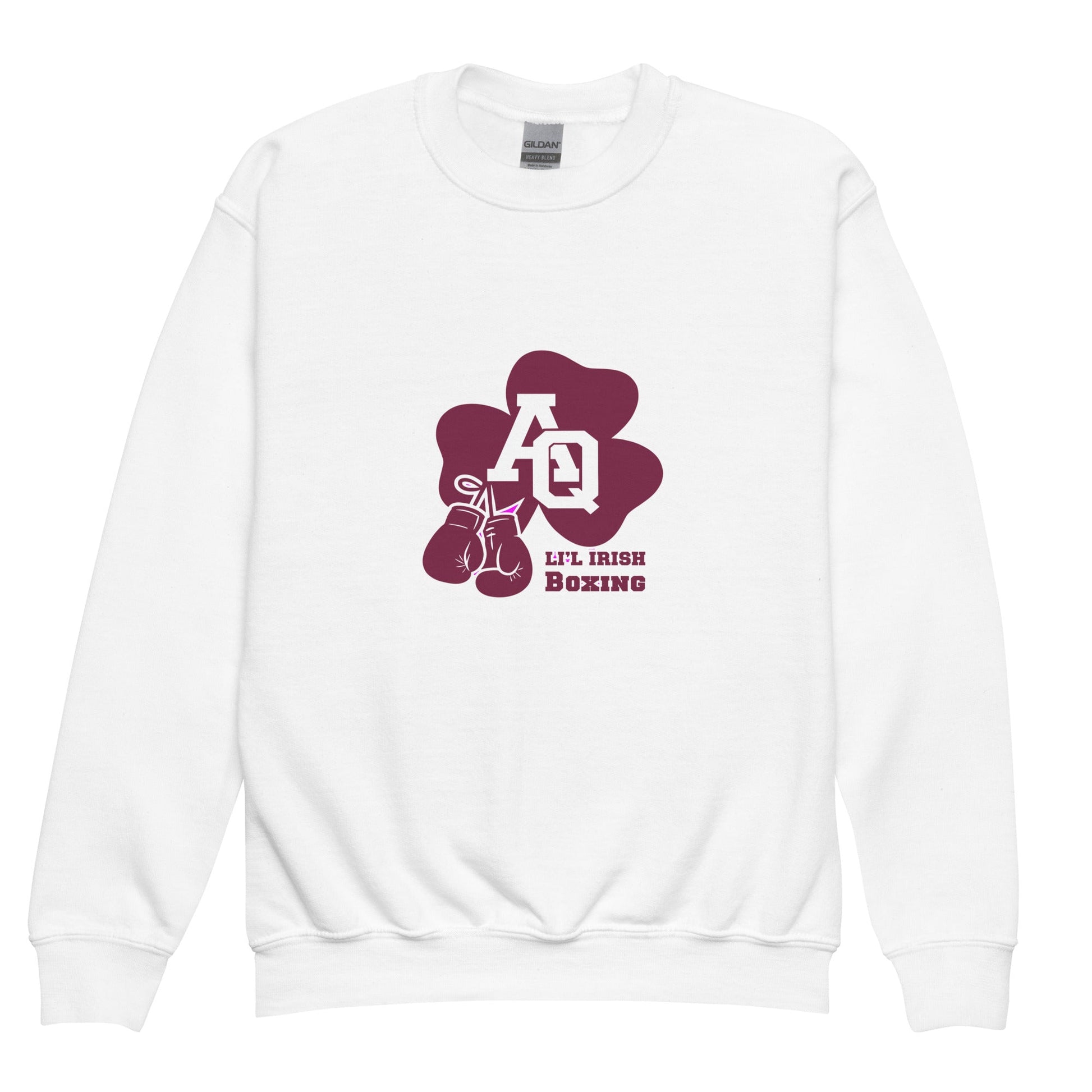 Classic | Youth Sweatshirt | Aquinas Li’l Irish Boxing | AQ Shamrock Logo