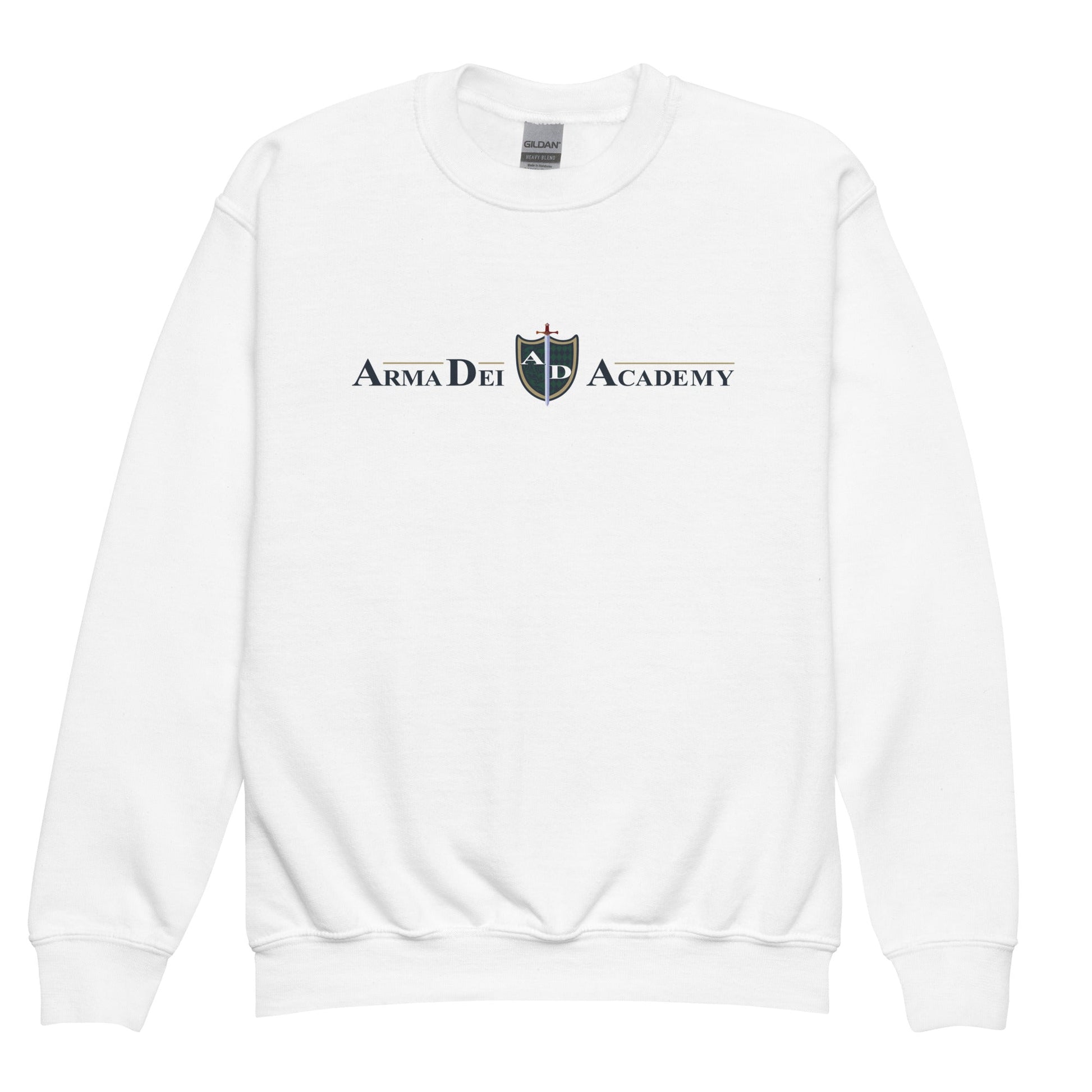 Classic | Youth Sweatshirt | Arma Dei Academy | Text Shield Logo