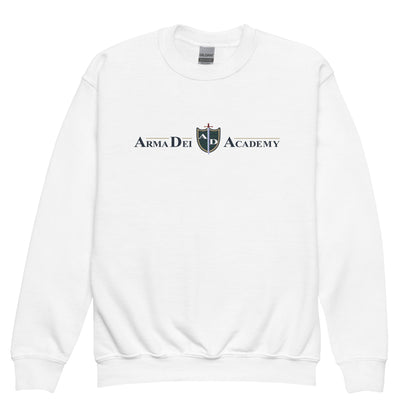 Classic | Youth Sweatshirt | Arma Dei Academy | Text Shield Logo