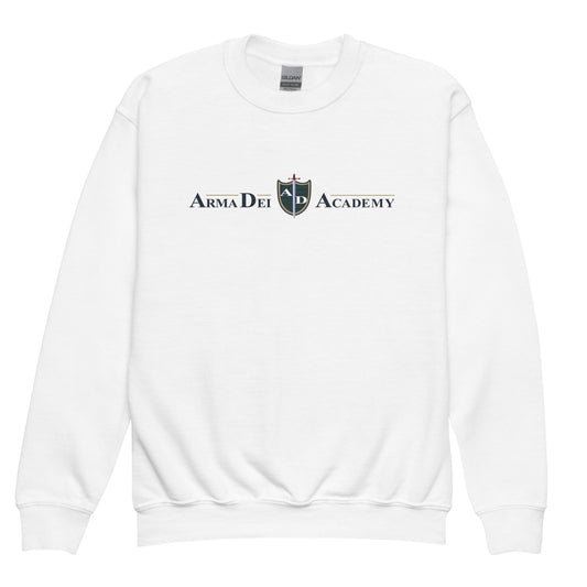 Classic | Youth Sweatshirt | Arma Dei Academy | Text Shield Logo