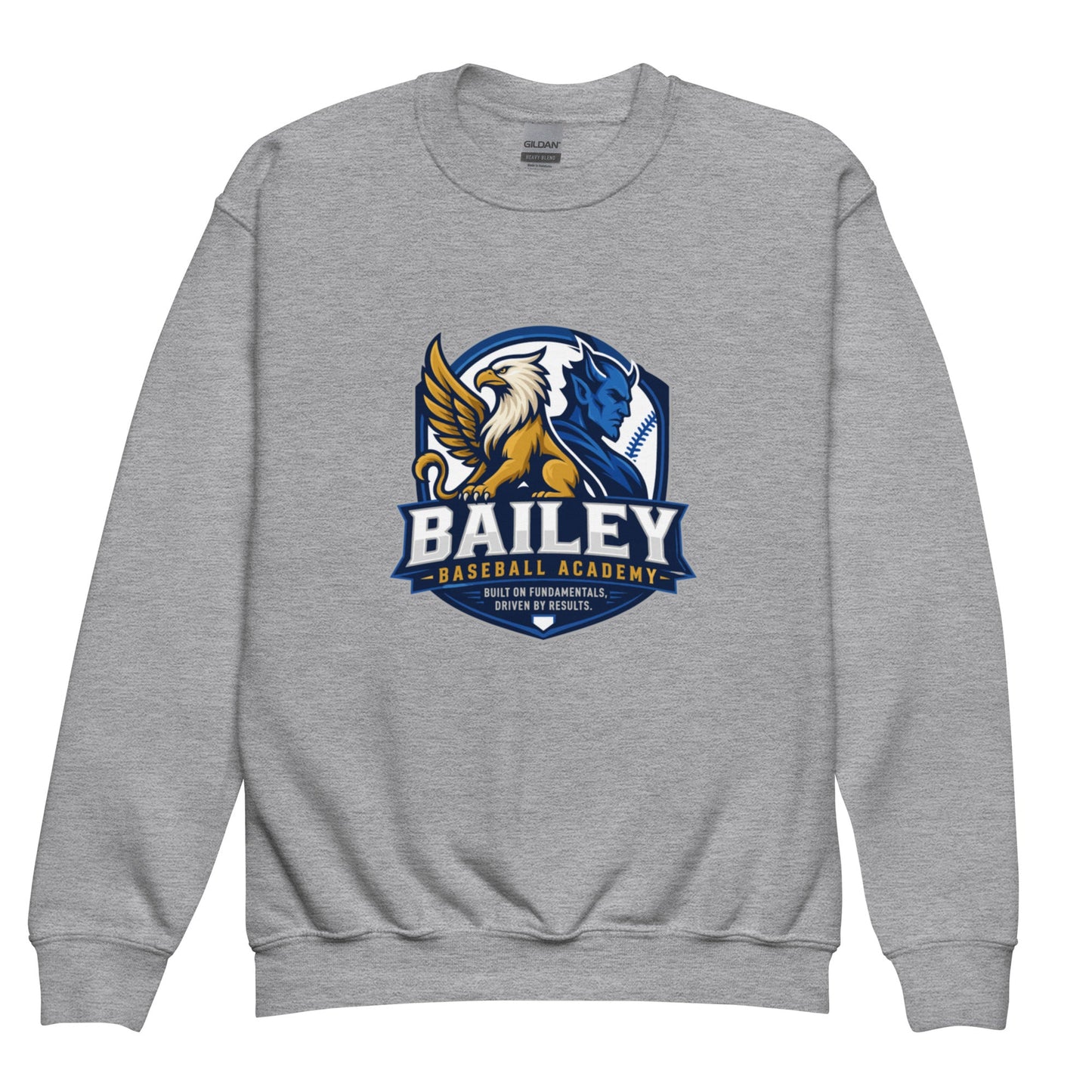 Classic | Youth Sweatshirt | Bailey Baseball Academy | Shield Logo
