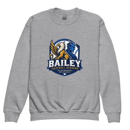 Classic | Youth Sweatshirt | Bailey Baseball Academy | Shield Logo