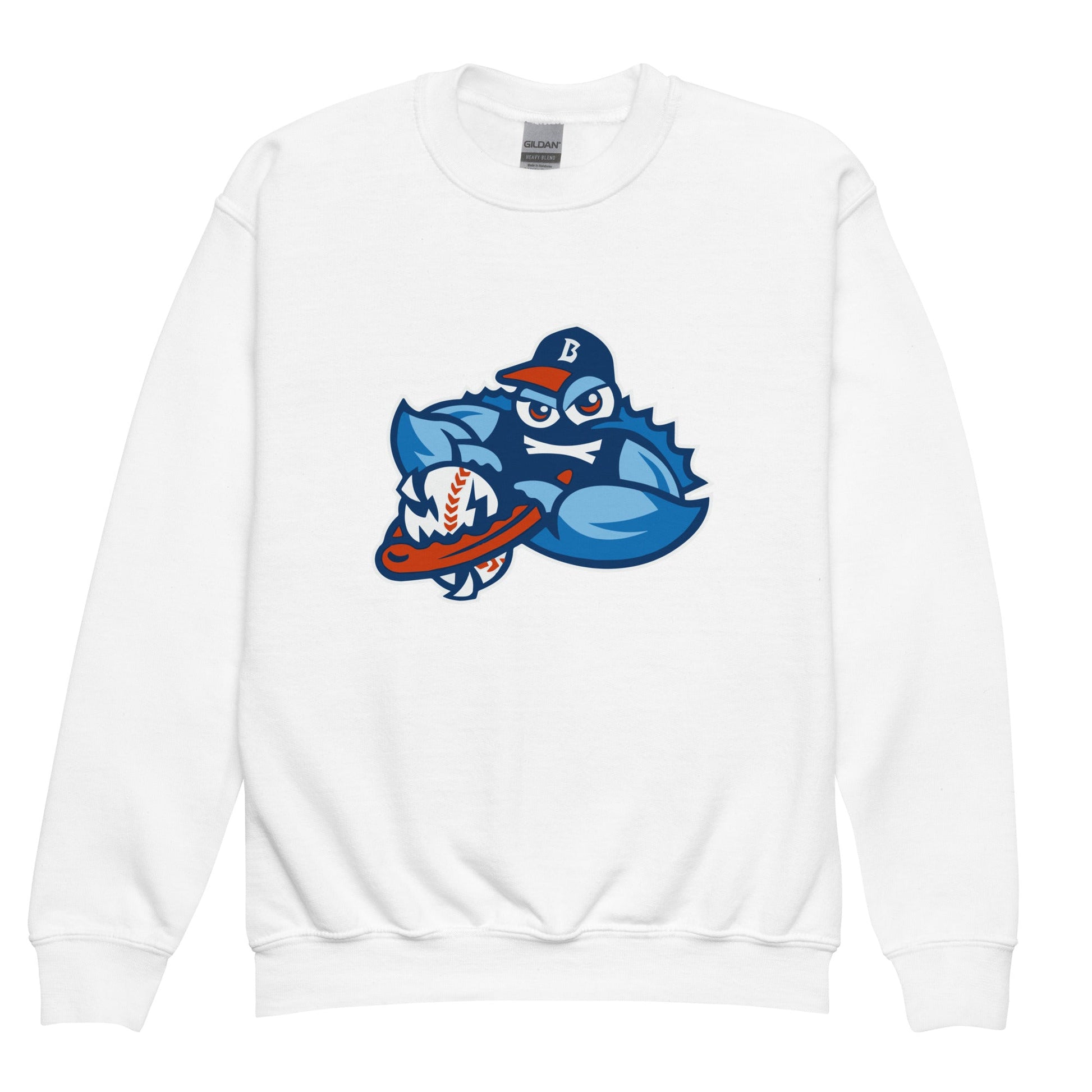 Classic | Youth Sweatshirt | Bellport BlueClaws | Mascot Logo