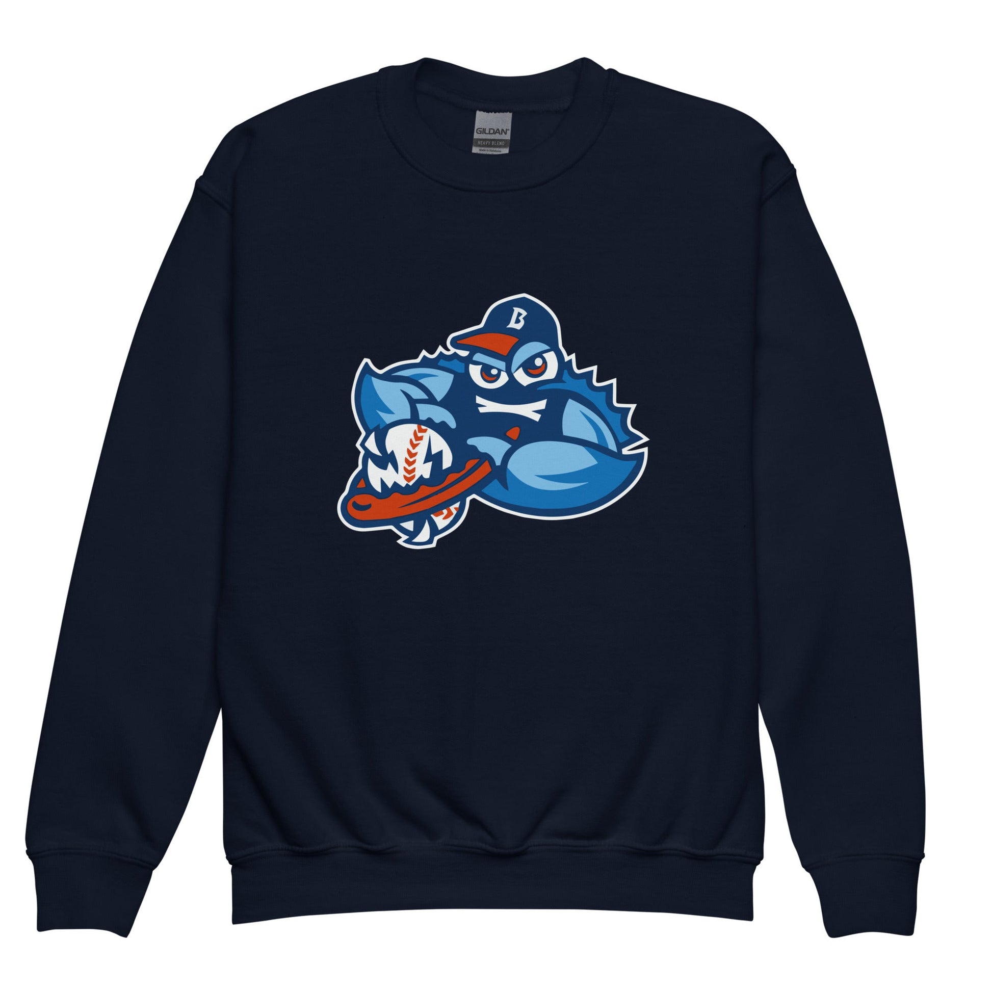 Classic | Youth Sweatshirt | Bellport BlueClaws | Mascot Logo
