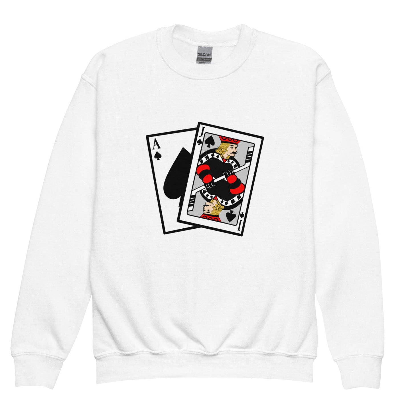 Classic | Youth Sweatshirt | Blackjack’s Roller Hockey | Royal Spade Crest Logo