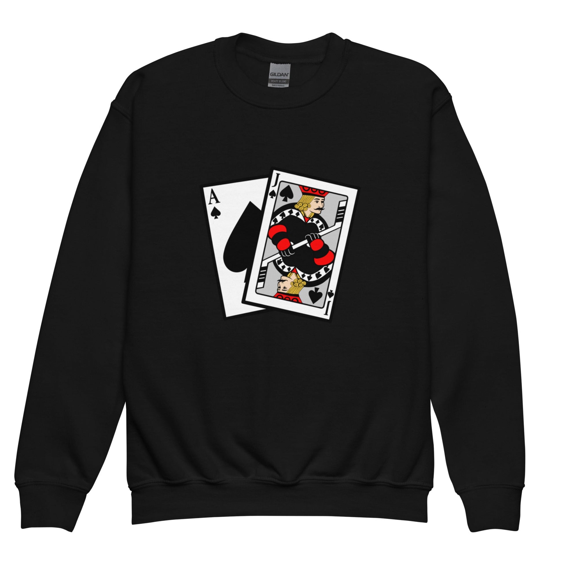 Classic | Youth Sweatshirt | Blackjack’s Roller Hockey | Royal Spade Crest Logo