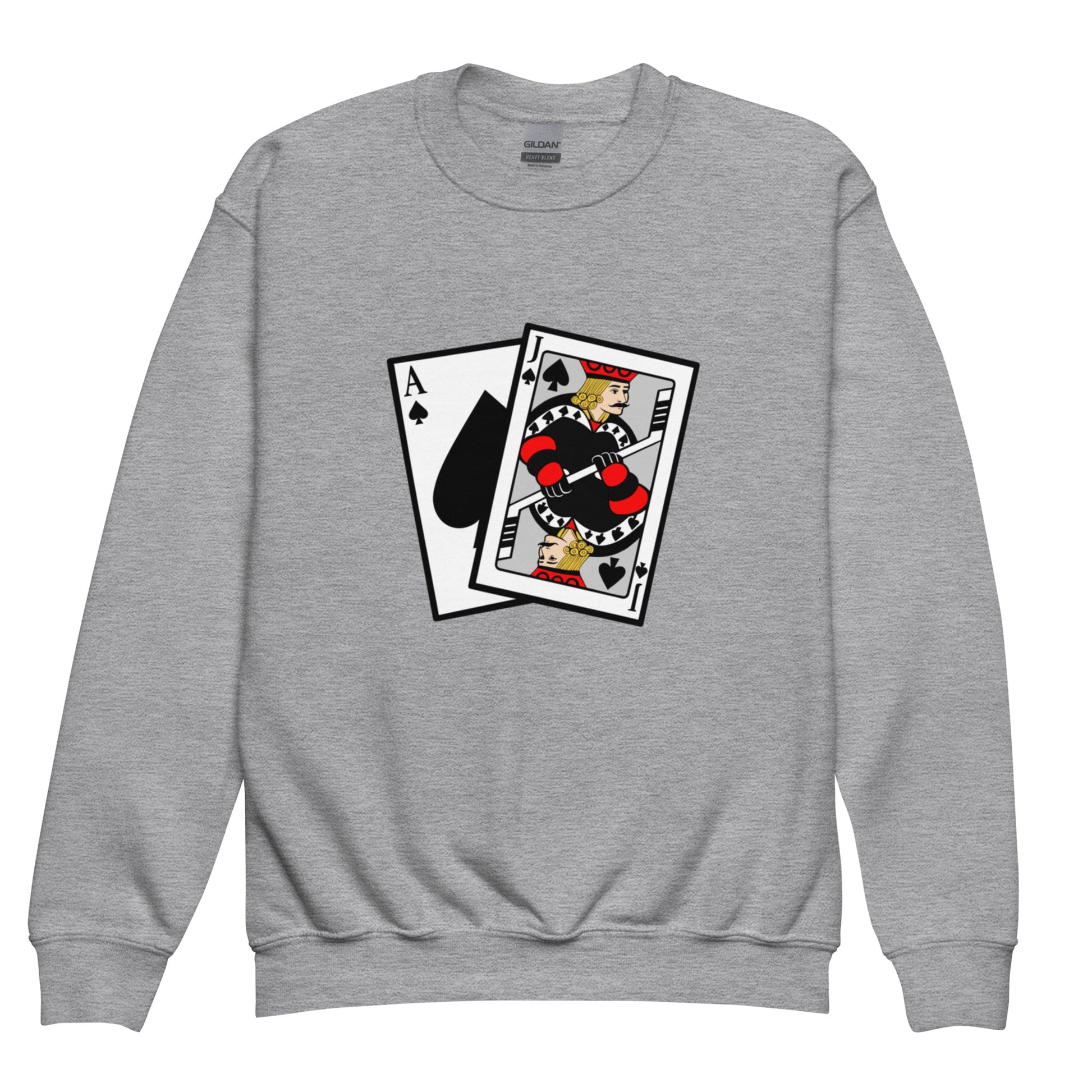Classic | Youth Sweatshirt | Blackjack’s Roller Hockey | Royal Spade Crest Logo