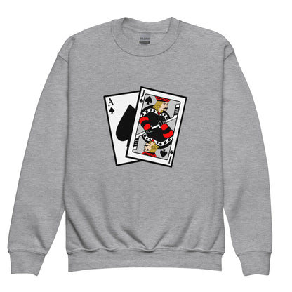 Classic | Youth Sweatshirt | Blackjack’s Roller Hockey | Royal Spade Crest Logo