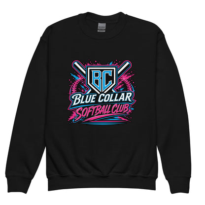Classic | Youth Sweatshirt | Blue Collar Softball 2034 | Athletics Logo