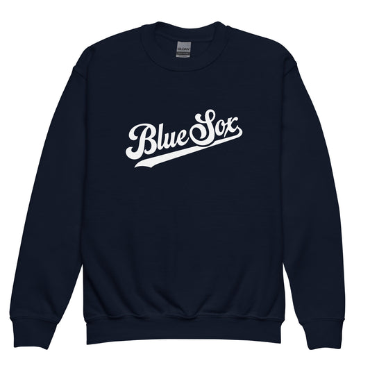 Classic | Youth Sweatshirt | Blue Sox | Script Logo
