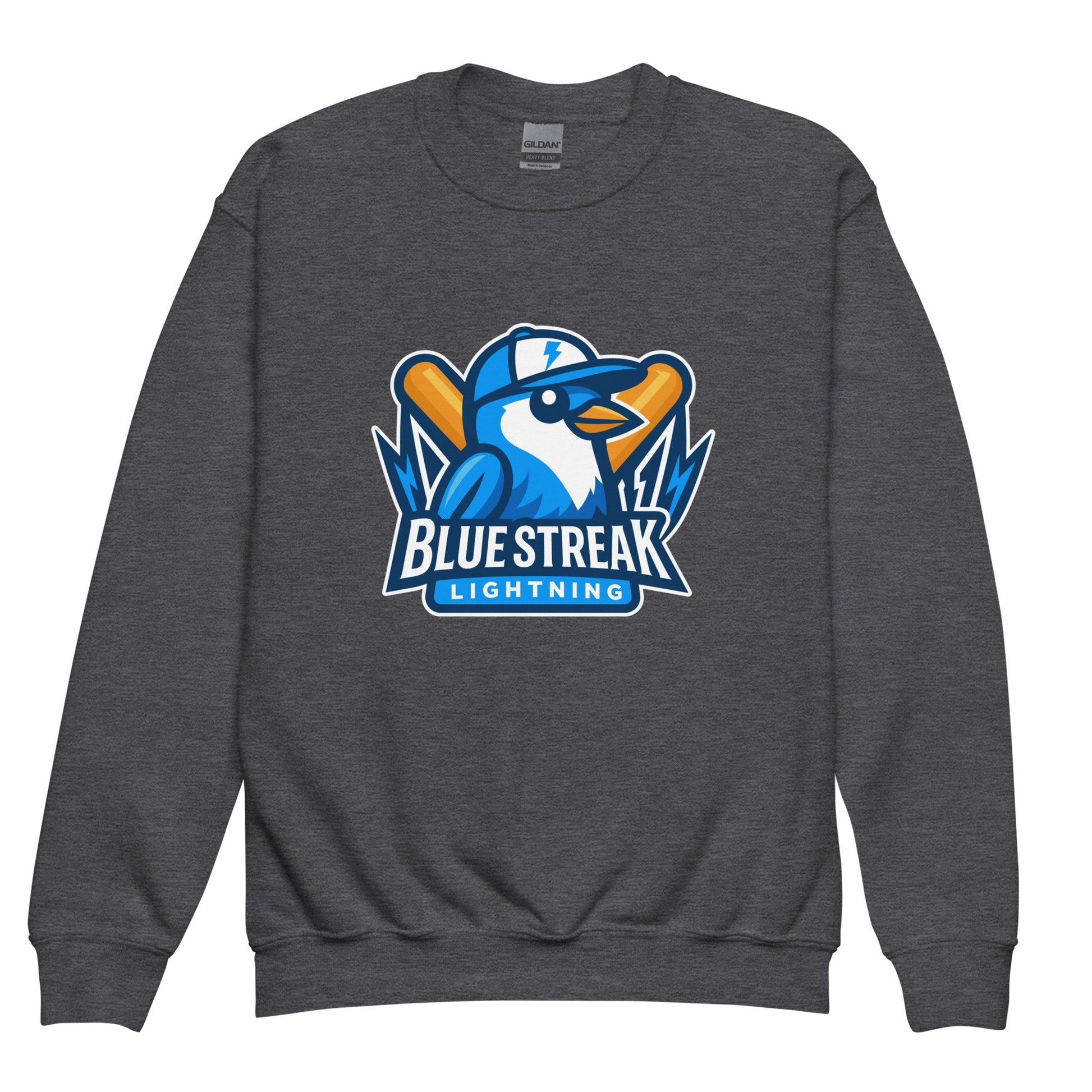 Classic | Youth Sweatshirt | Blue Streak Lightning | Mascot Logo