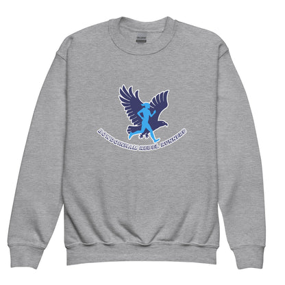 Classic | Youth Sweatshirt | Bowdoinham Rebel Runners | Aerial Runner Emblem Logo