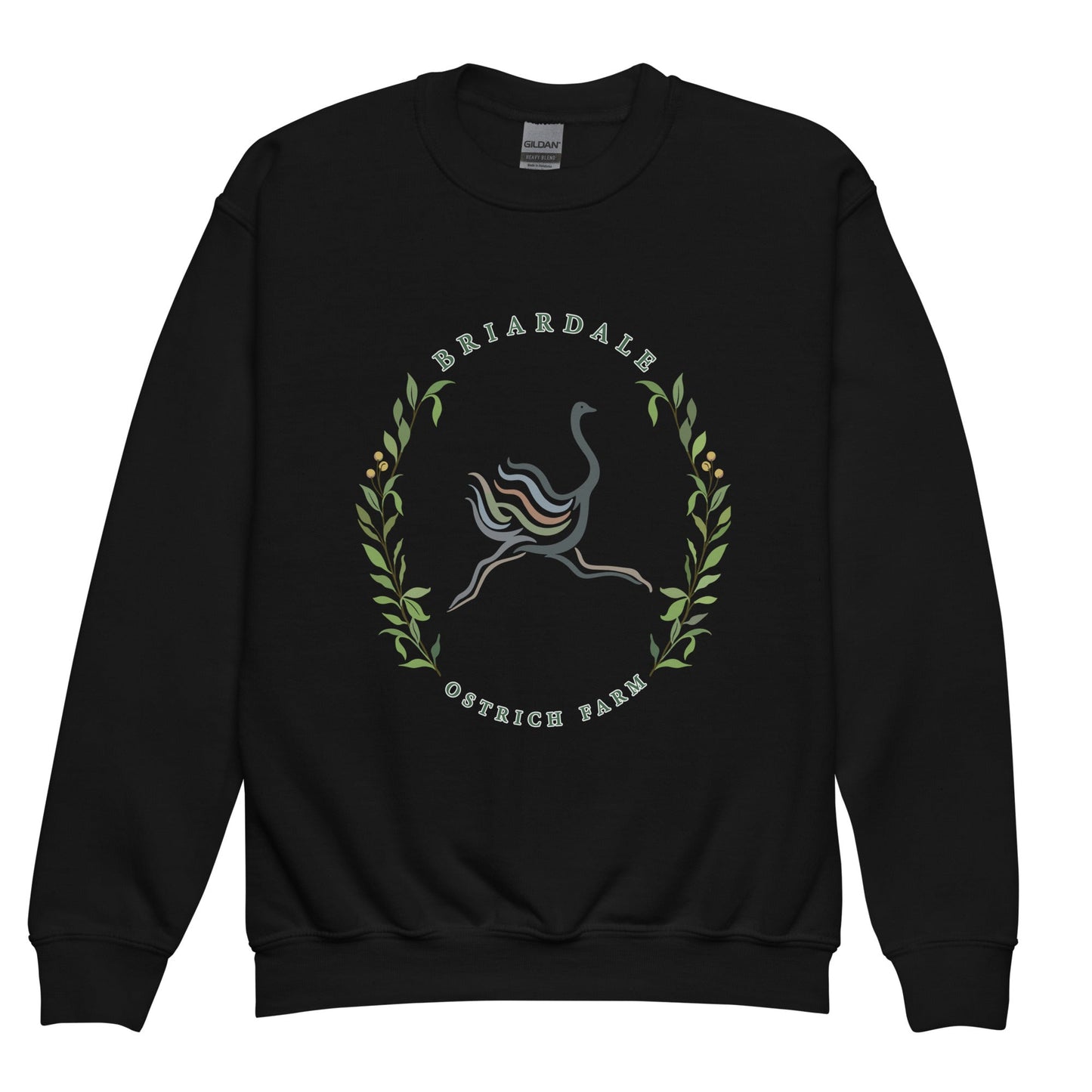 Classic | Youth Sweatshirt | Briardale Ostrich Farm | Crest Logo