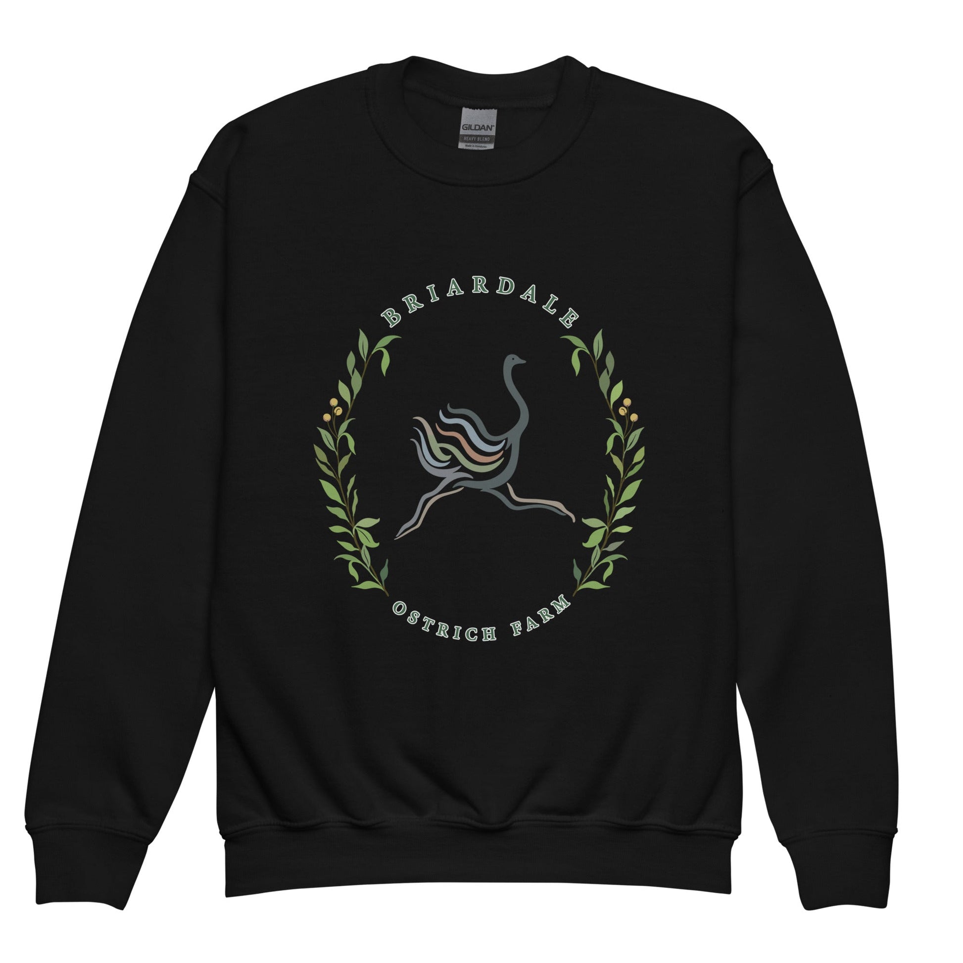 Classic | Youth Sweatshirt | Briardale Ostrich Farm | Crest Logo