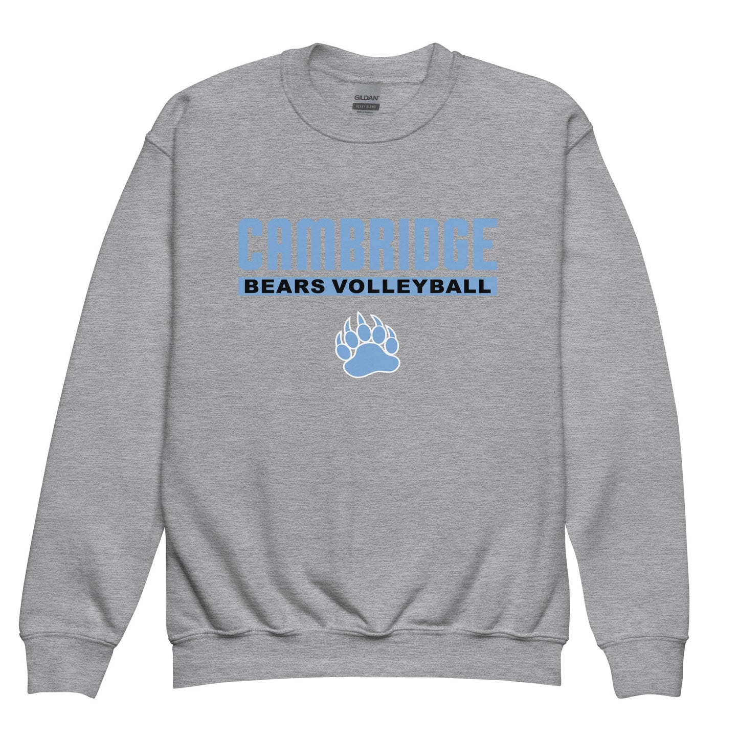 Classic | Youth Sweatshirt | Cambridge Volleyball | Script Paw Logo