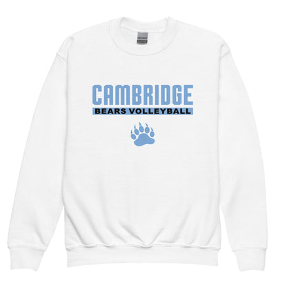 Classic | Youth Sweatshirt | Cambridge Volleyball | Script Paw Logo