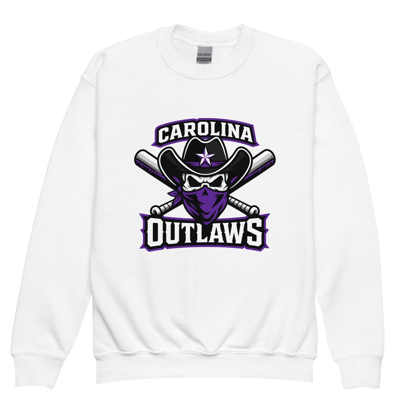 Classic | Youth Sweatshirt | Carolina Outlaws Baseball | Crest Logo