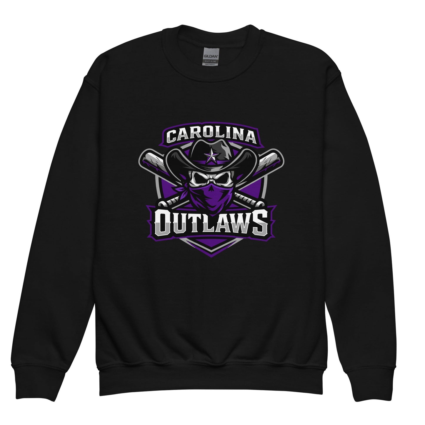 Classic | Youth Sweatshirt | Carolina Outlaws Baseball | Shield Logo