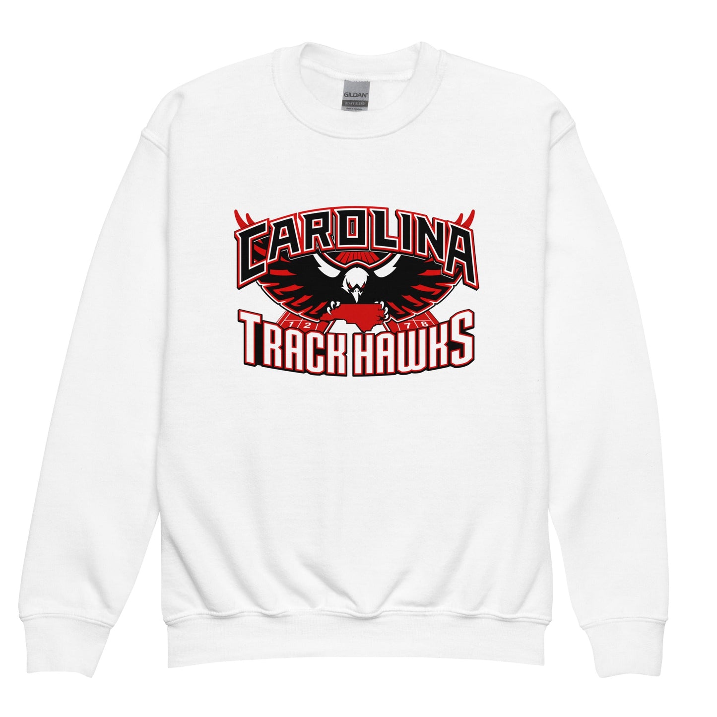 Classic | Youth Sweatshirt | Carolina track Hawks | Emblem Logo