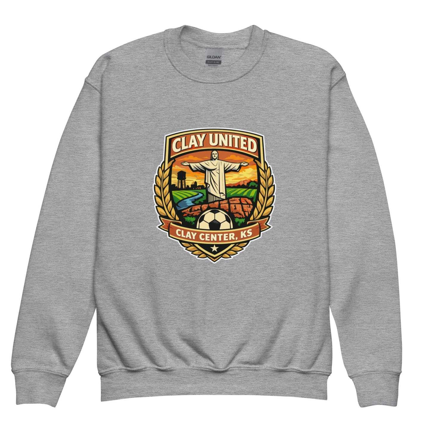 Classic | Youth Sweatshirt | Clay United | Crest Logo