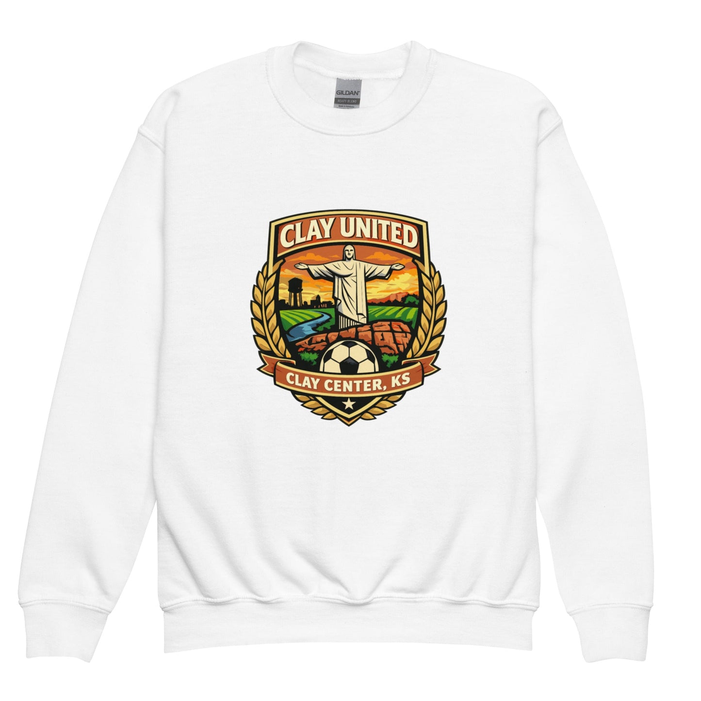 Classic | Youth Sweatshirt | Clay United | Crest Logo