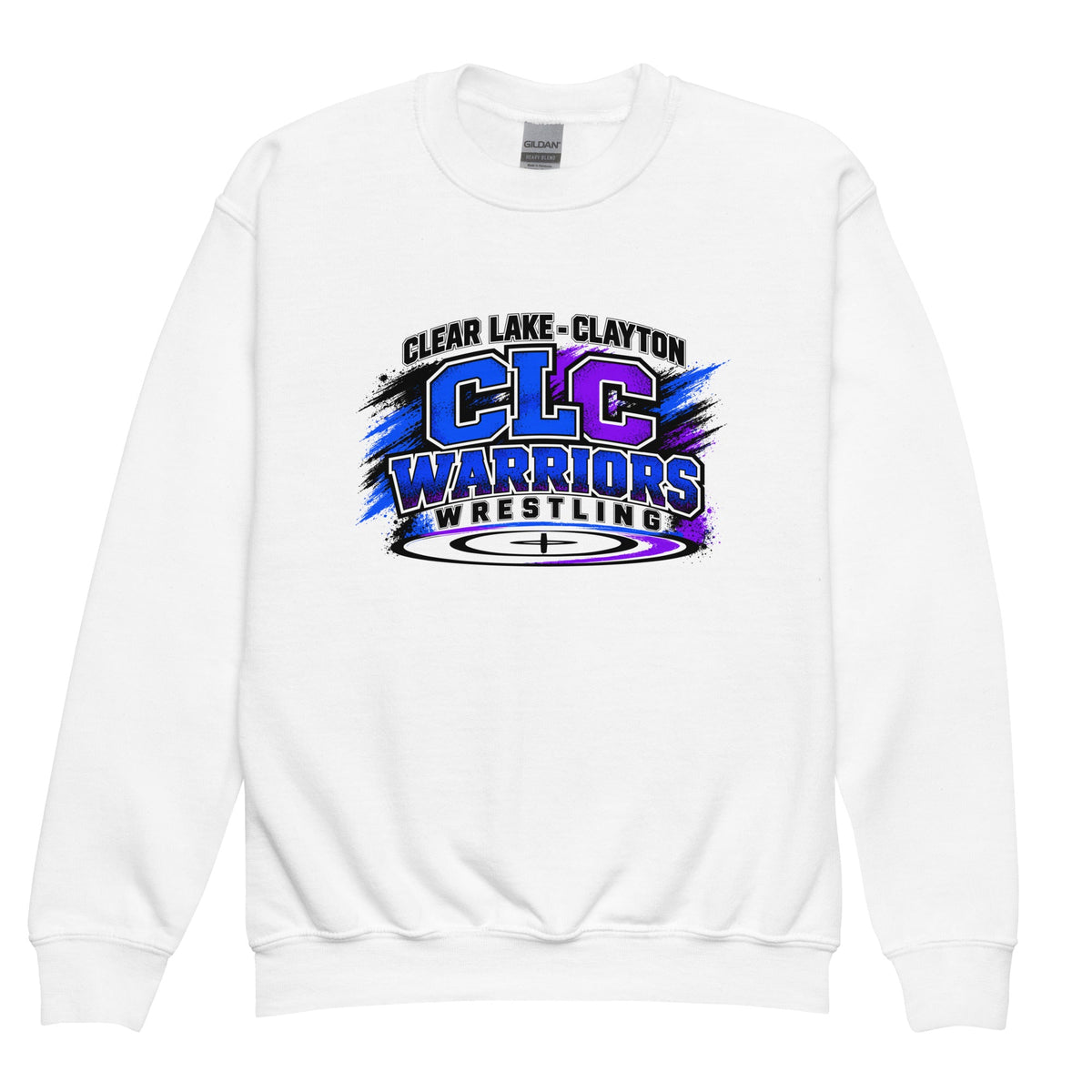Classic | Youth Sweatshirt | Clear Lake - Clayton Wrestling | Vanguard Logo