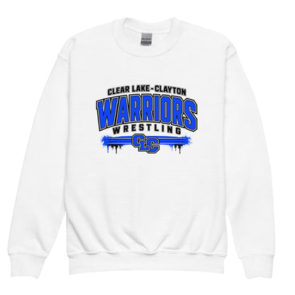 Classic | Youth Sweatshirt | Clear Lake - Clayton Wrestling | Warrior Crest Logo