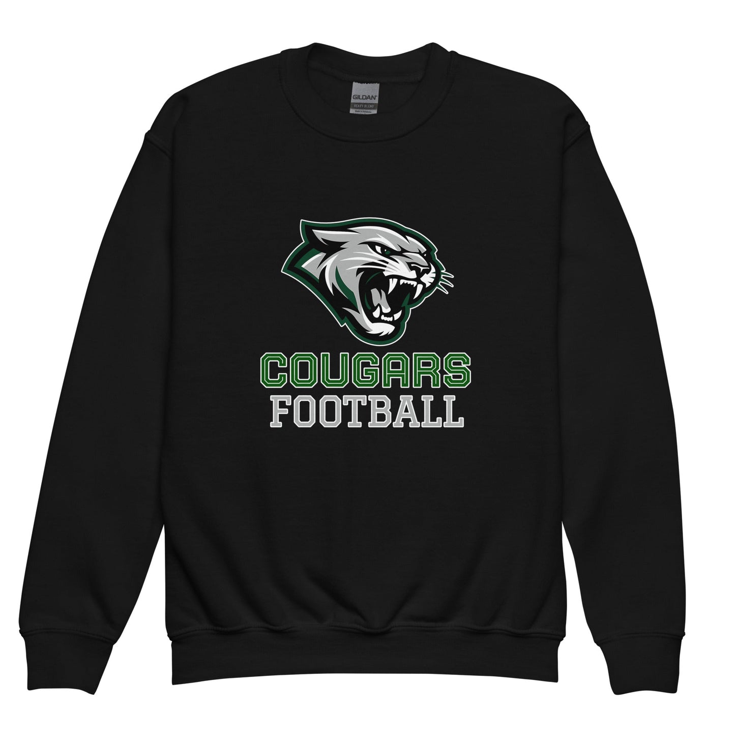Classic | Youth Sweatshirt | Colts Neck Cougars | Youth Tackle Football (AYF) | Strike Mascot Logo
