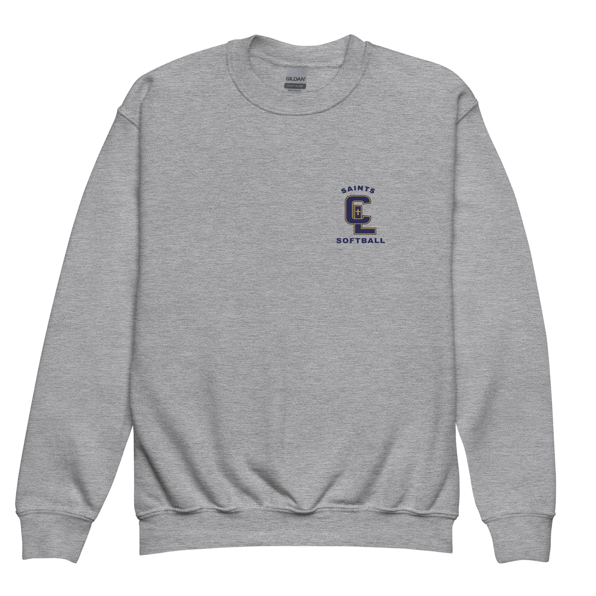 Classic | Youth Sweatshirt | Crean Lutheran Softball | Navy CL Softball Logo