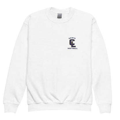 Classic | Youth Sweatshirt | Crean Lutheran Softball | Navy CL Softball Logo