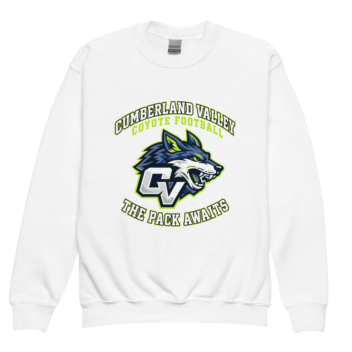 Classic | Youth Sweatshirt | Cumberland Valley Coyotes Football | Emblem Logo