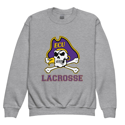 Classic | Youth Sweatshirt | ECU Club Womens Lacrosse | Ironclad Corsairs Logo